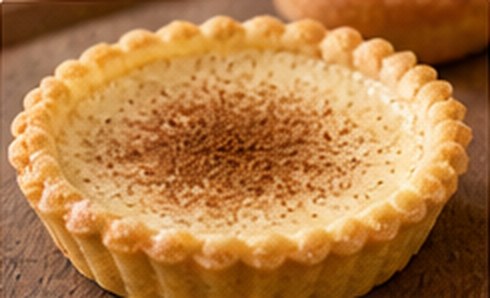 Milk tart with cinnamon dusting